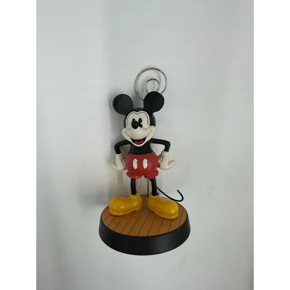 Disney Mickey Mouse Photo Clip Frame Figurine Spiral Photo Holder Vintage